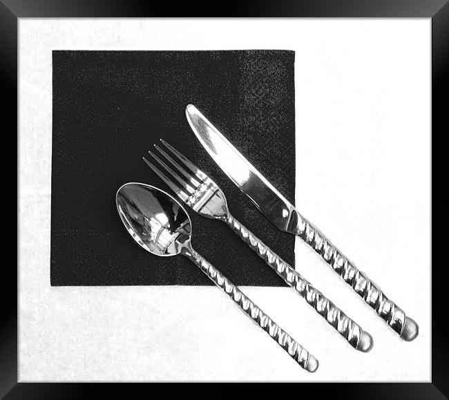 Cutlery Art Framed Print by David French
