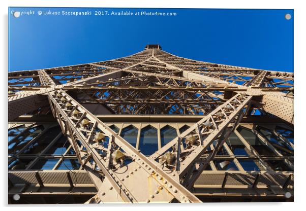 Eiffel tower Paris Acrylic by Łukasz Szczepański