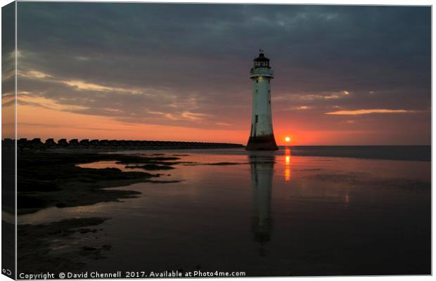 Perch Rock Lighthouse    Canvas Print by David Chennell