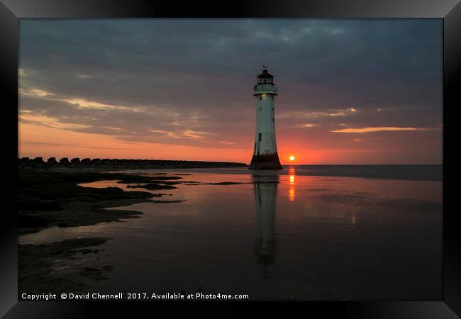 Perch Rock Lighthouse    Framed Print by David Chennell