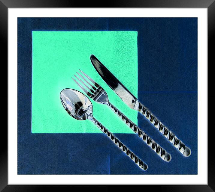 Cutlery Art Framed Mounted Print by David French