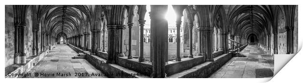 Cathedral Cloisters Print by Howie Marsh