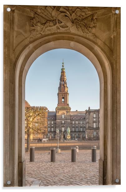 Copenhagen Christianborg Palace Archway Acrylic by Antony McAulay