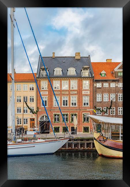 Copenhagen Nyhavn Waterfront Facade Framed Print by Antony McAulay