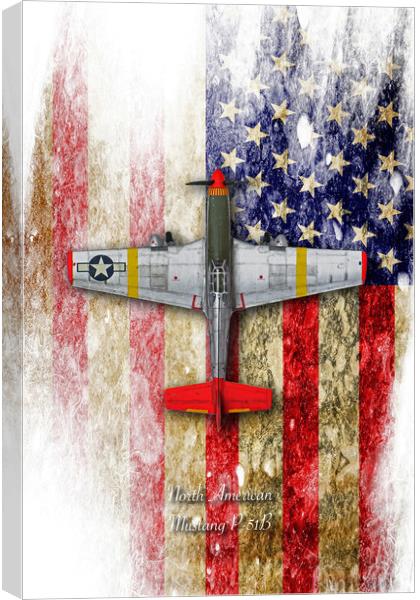 North American Mustang P-51B Canvas Print by J Biggadike