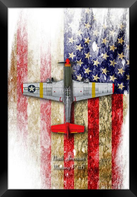 North American Mustang P-51B Framed Print by J Biggadike