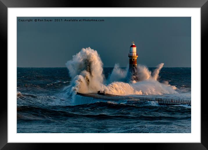 Sea Storm Framed Mounted Print by Ron Sayer