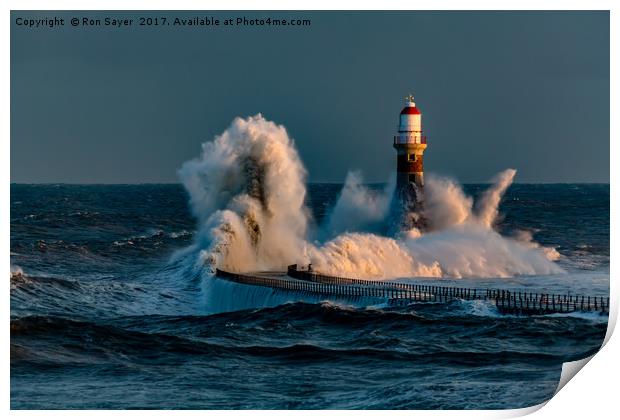 Sea Storm Print by Ron Sayer