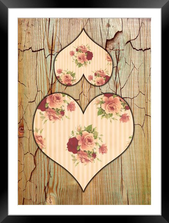 two hearts Framed Mounted Print by Dagmar Giers