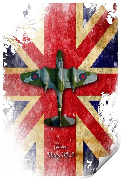 Gloster Meteor Mk1 Print by J Biggadike