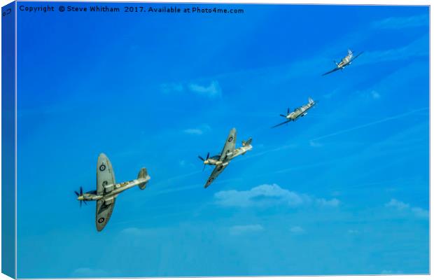 Tribute to the Grace Spitfire ML407 Canvas Print by Steve Whitham