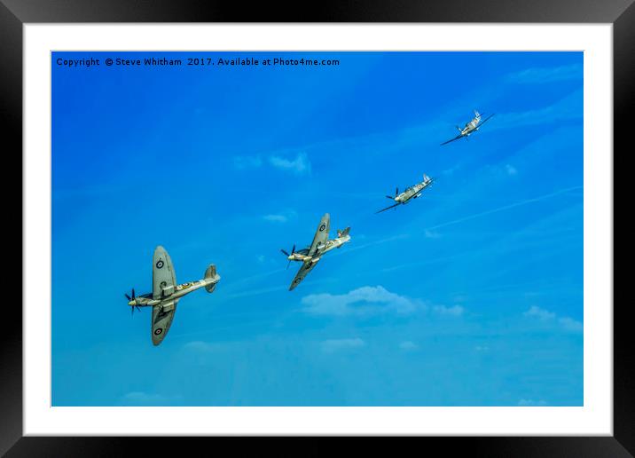 Tribute to the Grace Spitfire ML407 Framed Mounted Print by Steve Whitham