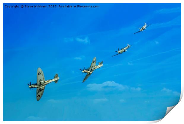 Tribute to the Grace Spitfire ML407 Print by Steve Whitham