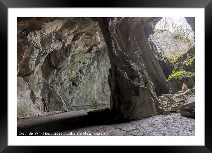 Cathedral Cave Framed Mounted Print by Phil Reay