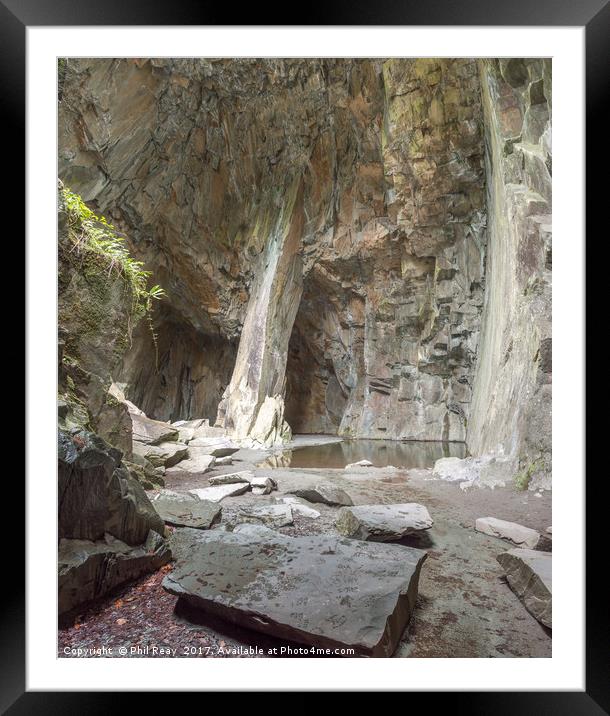Cathedral Cave Framed Mounted Print by Phil Reay