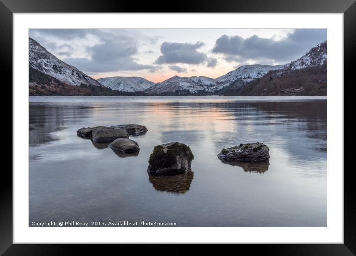 Sunset at Ullswater Framed Mounted Print by Phil Reay