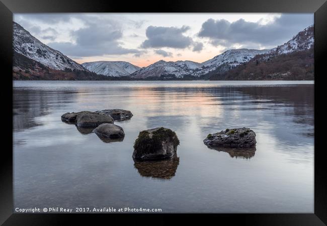 Sunset at Ullswater Framed Print by Phil Reay