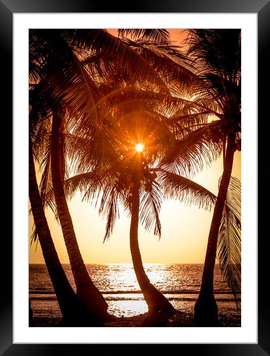 The sunset of the beautifl Addu City, Maldives Framed Mounted Print by Hassan Najmy