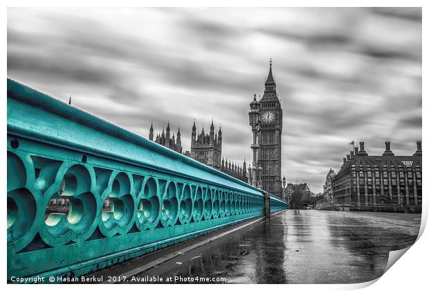 Westminster Bridge  Print by Hasan Berkul