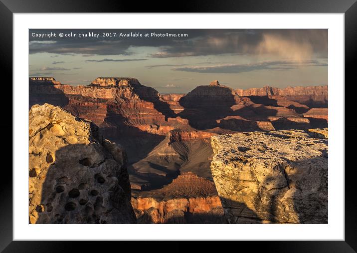 Grand Canyon Sunset Framed Mounted Print by colin chalkley