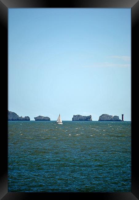 Sailing in the Solent Framed Print by graham young