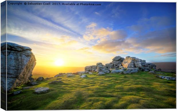 Bonehill rocks Canvas Print by Sebastien Coell