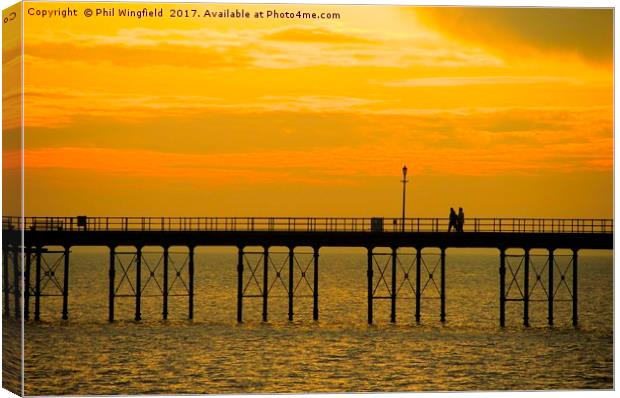 Pier Stroll Canvas Print by Phil Wingfield