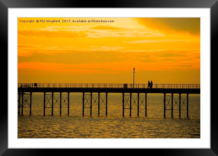 Pier Stroll Framed Mounted Print by Phil Wingfield