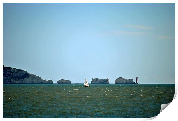 Sailing on the Solent Print by graham young