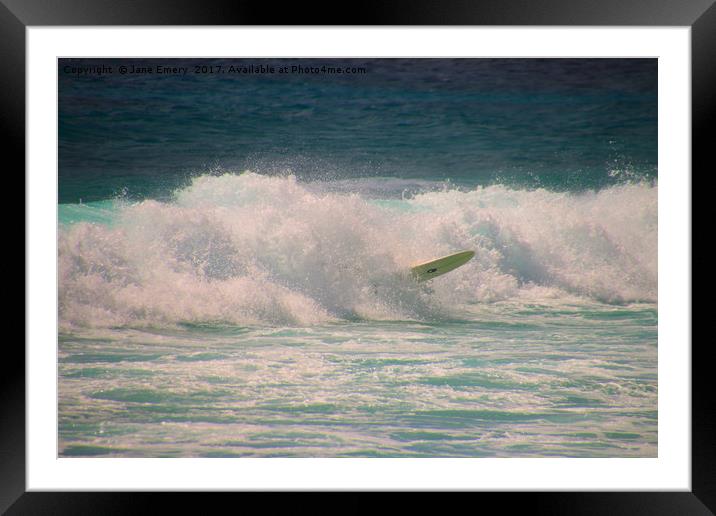 Wipeout Framed Mounted Print by Jane Emery