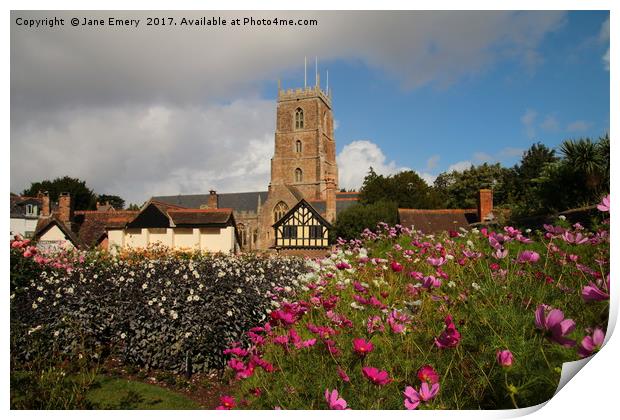 St Georges Church, Dunster Print by Jane Emery