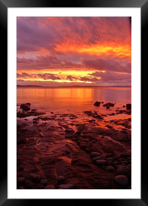 Red Sky at Night Framed Mounted Print by Matthew Burniston