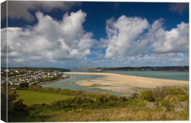 Panoramic view over Padstow Canvas Print by Lindsay Philp