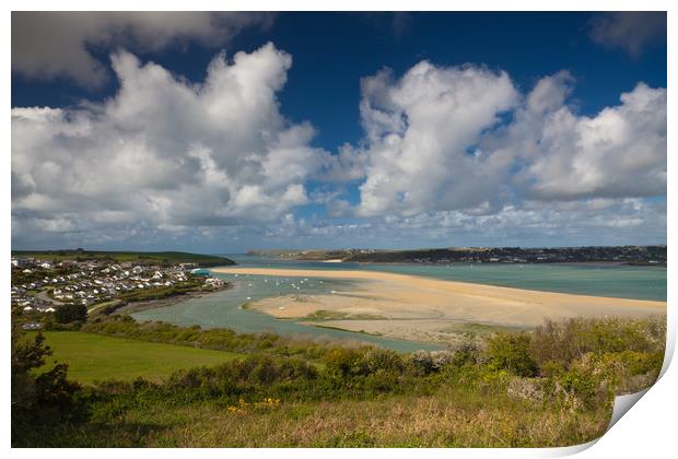 Panoramic view over Padstow Print by Lindsay Philp