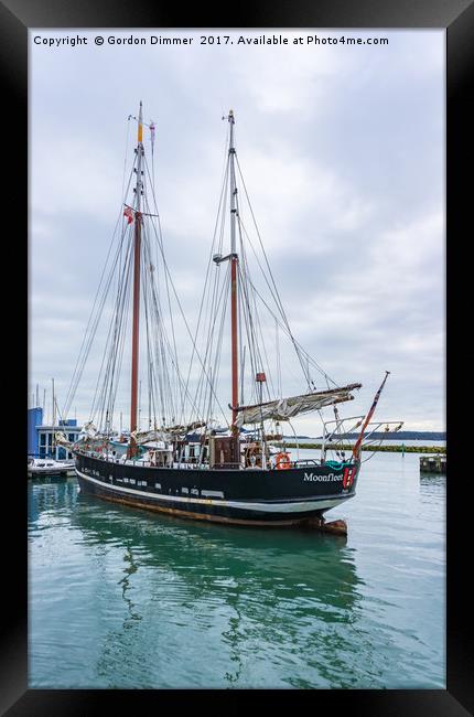 The Tall Ship "Moonfleet" moored at Poole Quay Framed Print by Gordon Dimmer
