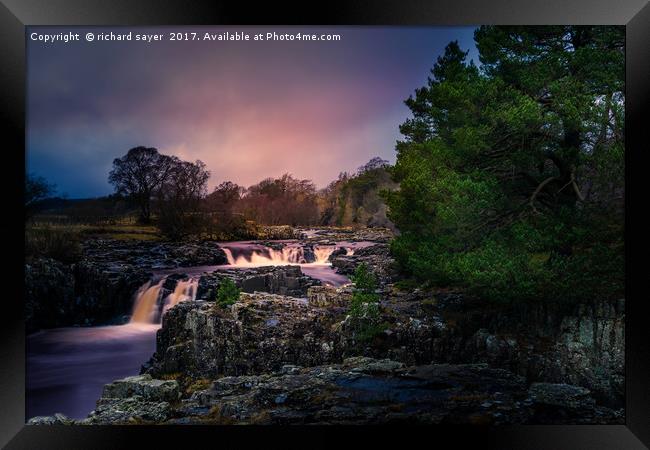 Low Force on the Rocks Framed Print by richard sayer