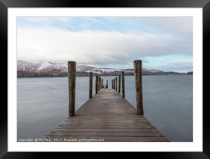Ashness Jetty, Derwentwater Framed Mounted Print by Phil Reay