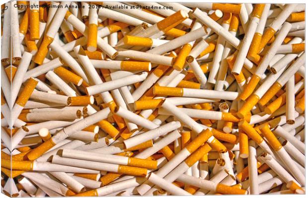 Loose Cigarettes Canvas Print by Simon Annable