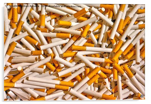 Loose Cigarettes Acrylic by Simon Annable