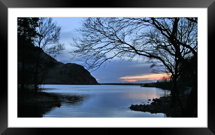 View to  Anglers Crag, Ennerdale Water Framed Mounted Print by Linda Lyon