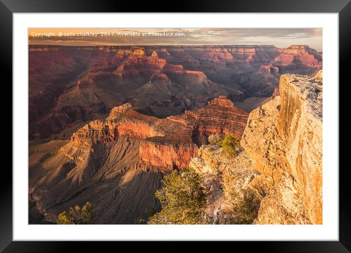 Grand Canyon -  Sunset Framed Mounted Print by colin chalkley