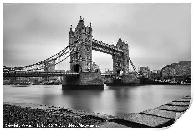 Tower Bridge Noir  Print by Hasan Berkul