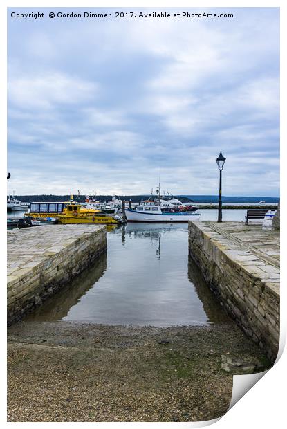 The Public Slipway at Poole Quay Print by Gordon Dimmer