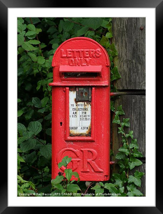 AN OLD POST BOX Framed Mounted Print by Ray Bacon LRPS CPAGB