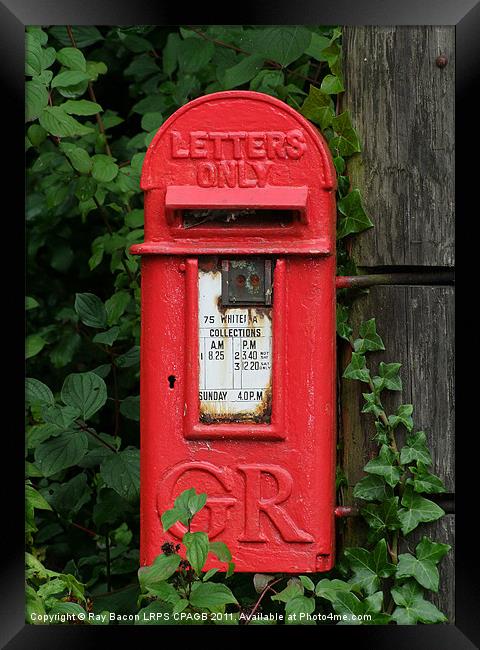 AN OLD POST BOX Framed Print by Ray Bacon LRPS CPAGB