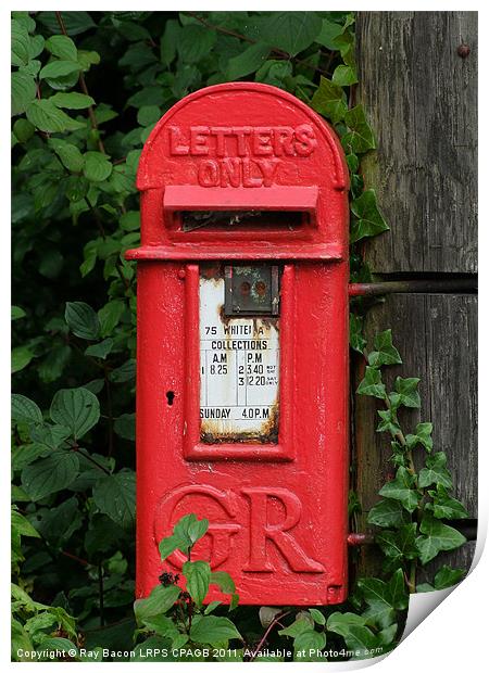 AN OLD POST BOX Print by Ray Bacon LRPS CPAGB
