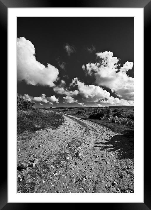 Dirt Track to nowhere Framed Mounted Print by Eddie Howland