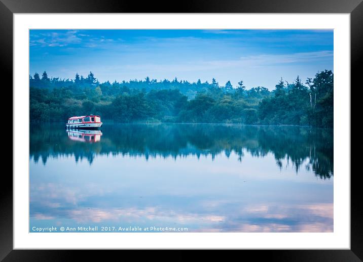 Peaceful Mooring Framed Mounted Print by Ann Mitchell