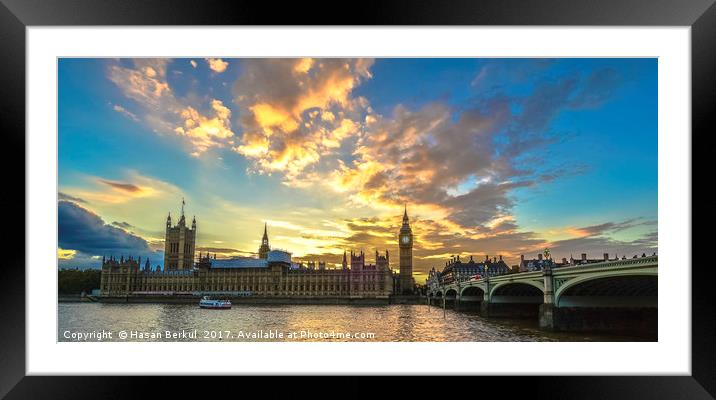Houses of Parliament Framed Mounted Print by Hasan Berkul
