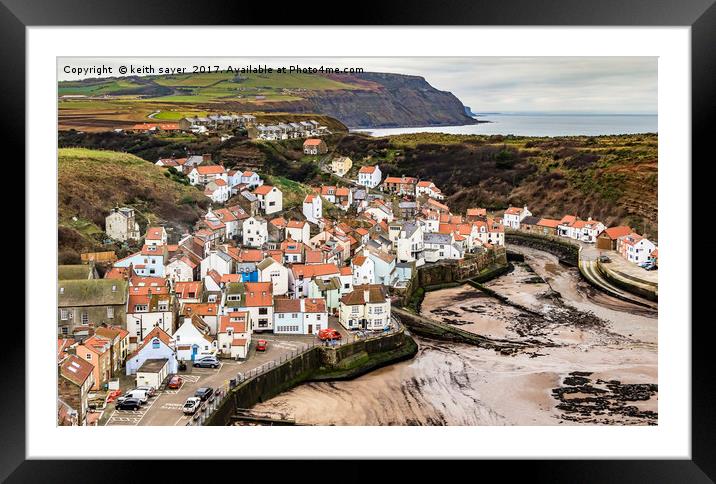 The Village of Staithes Framed Mounted Print by keith sayer